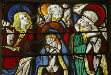 Window depicting the Apostles and the Virgin Mary at Pentecost